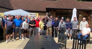 All the golfers with Daryl and Jim from The Phoenix